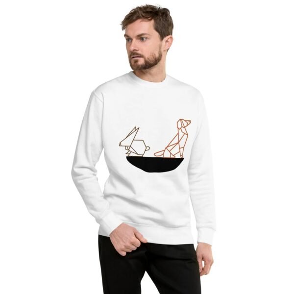 Classic Fit Ribbed Crew Neck Unisex Sweatshirt